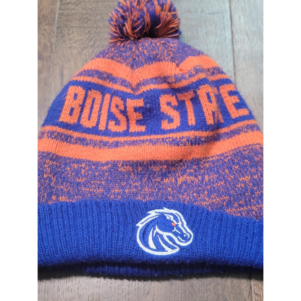 Boise State Broncos Captivating Headwear Blue Orange Knit Pom Cuffed Beanie Hat